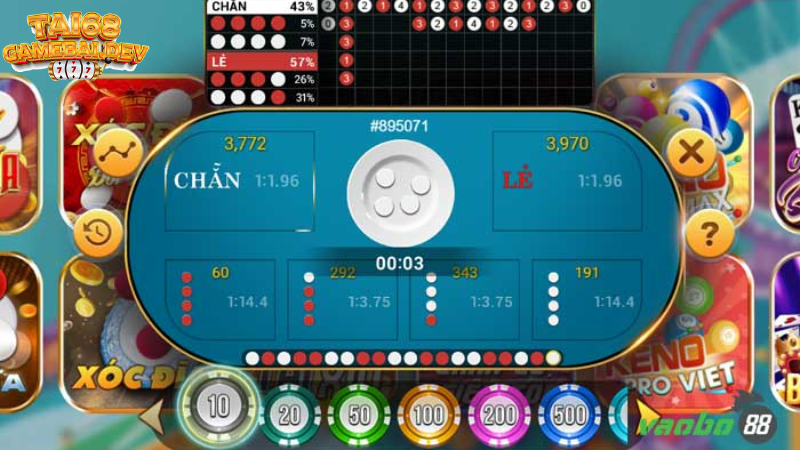 Các bước tham gia chơi game xóc đĩa tại 68gamebai