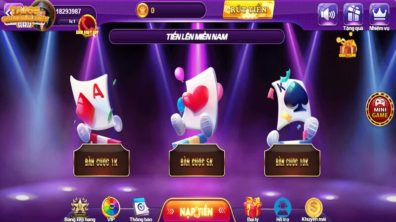 Điểm nổi bật của game bài Tiến Lên Miền Nam 68 Game Bài