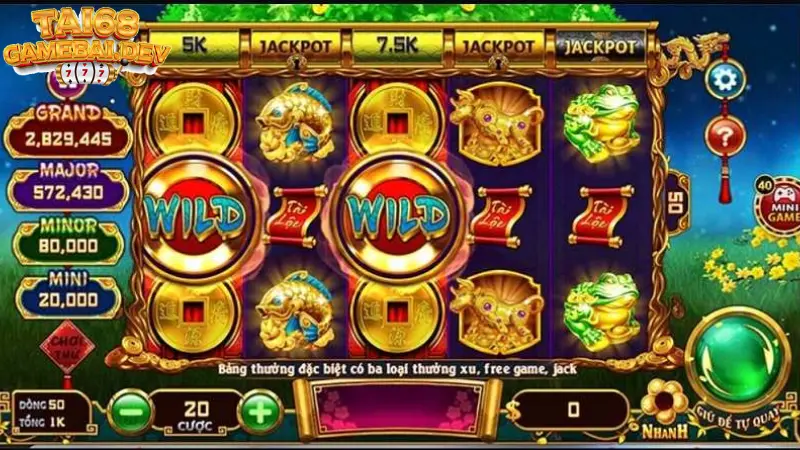Giao diện cổng game nổ hũ 68game bài bắt mắt, thu hút người nhìn